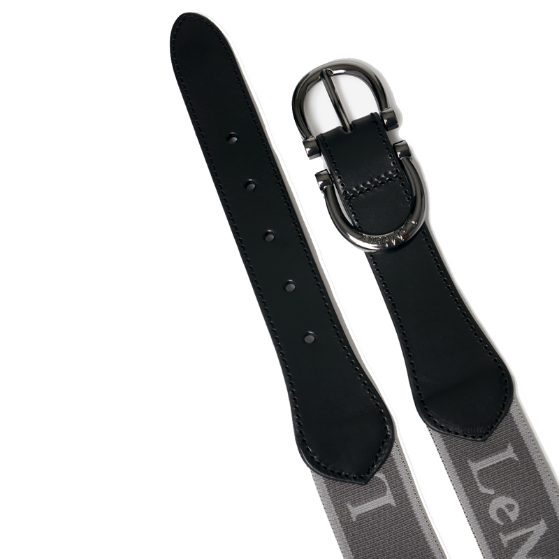 LeMieux Elasticated Belt - Dark Grey-1